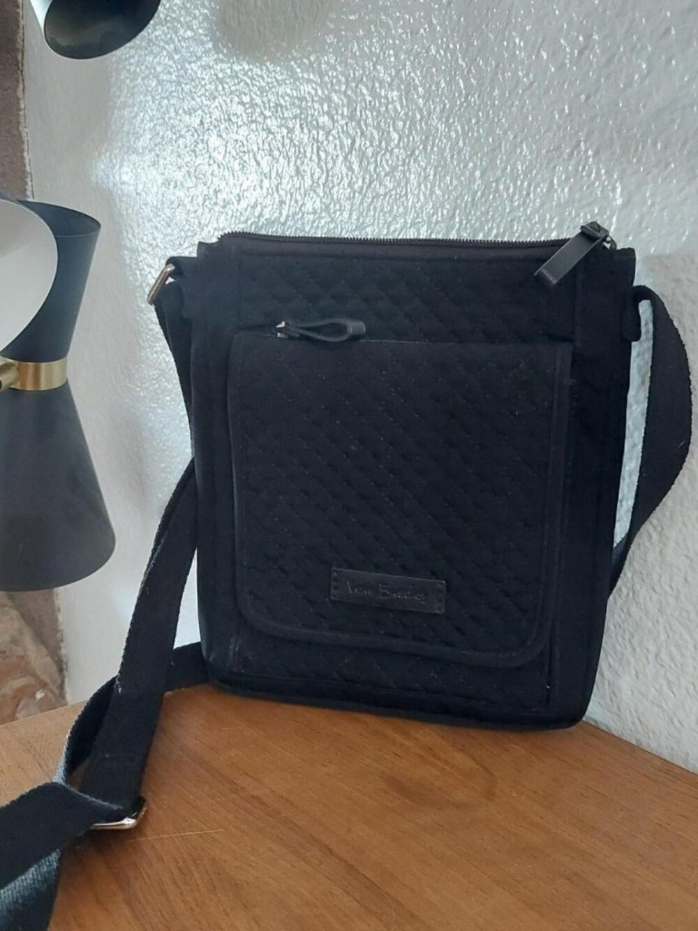 Vera Bradley Black Quilted RFID Mini Hipster Crossbody Bag Purse #crossbody #qui